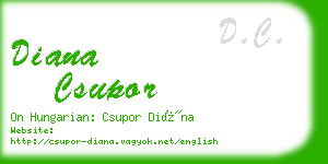 diana csupor business card